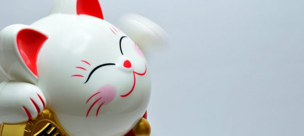 japanese lucky coin cat